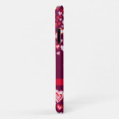 Harten roze rode roze en blauwe naam Case-Mate iPhone case (Achterkant/rechts)