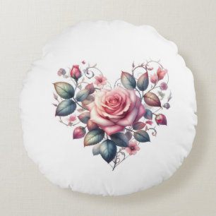 harten rozen rond kussen
