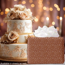 Harten-Rustig Bruin-Valentijn voor Hem of Trouwen Cadeaupapier