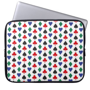 HARTEN SCHOPPEN KLAVEREN RUITEN RIJEN LAPTOP SLEEVE