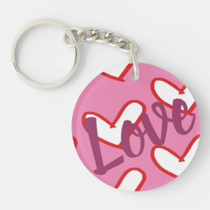 Harten Sleutelhanger met "liefde"