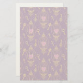 Harten-sleutels-patroon Briefpapier (Voorkant / Achterkant)