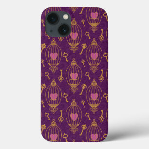 Harten-sleutels-patroon iPhone 13 Hoesje