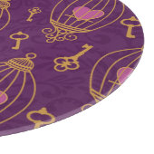 Harten-sleutels-patroon Snijplank (Hoek)