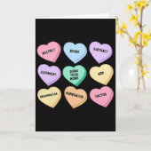 Harten Snoep Wiskunde Leraar Valentijnsdag Algebra Kaart (Gele Bloem)