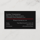 Harten Sophisticated Moderne Rode Romance Sjabloon Visitekaartje (Achterkant)