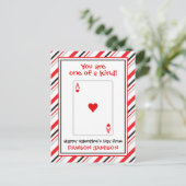 Harten spelen Kaart gepersonaliseerde Valentijnse  (Staand voorkant)