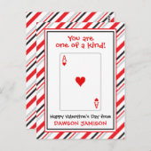 Harten spelen Kaart gepersonaliseerde Valentijnse  (Voorkant / Achterkant)