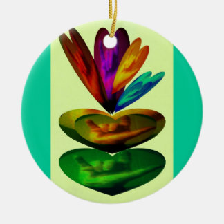 Harten spreken Ik hou van je Keramisch Ornament