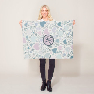 Harten, Start en Salie Leaves Fleece Deken