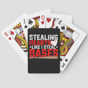 Harten stelen zoals ik honkbal steel pokerkaarten