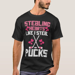Harten stelen zoals ik pucks grappige hockey steel t-shirt