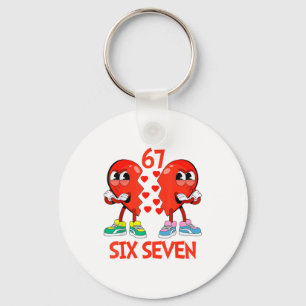 Harten Valentijns Grappig Zes Zeven 6 7 Meme Gen A Sleutelhanger