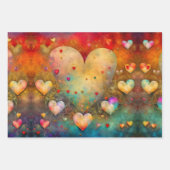 harten Valentijnsdag Inpakpapier Vel (Voorkant)