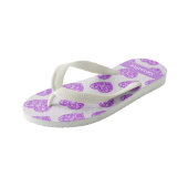 Harten van Amethyst-tegels Offset rijen gepersonal Kinder Teenslippers (Schuin)