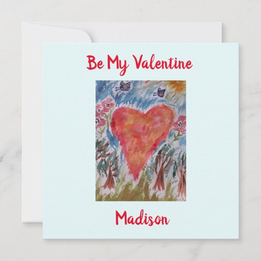 Harten van de Planet Flat Valentijn Card Kaart (Voorkant)