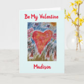 Harten van de Planet Valentijn Card Kaart (Gele Bloem)