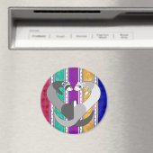 Harten van Ferret Rainbow Magnet Magneet (Insitu (Vaatwasser))