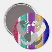 Harten van Ferret Rainbow Magnet Magneet (Voorkant / Achterkant)
