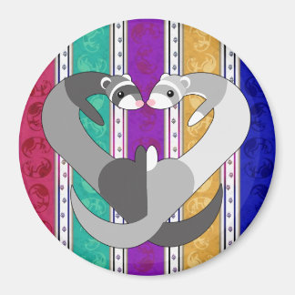 Harten van Ferret Rainbow Magnet Magneet
