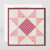 Harten van liefdesquilt kaart (Voorkant / Achterkant)