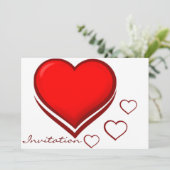 Harten van Love_ Invitations Kaart (Staand voorkant)