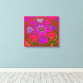 'Harten volledig van de Liefde' paneeldruk (rechte Canvas Afdruk (Insitu (Houten vloer))