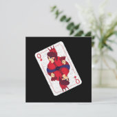 Harten Vrouw Speelkaarten Casino Poker Spel Cadeau Kaart (Staand voorkant)