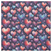 Harten Waterverf Kunst Stof (Swatch)