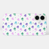 Harten Waterverf Patroon Groen Blauw Roze Paarse Case-Mate iPhone Case (Achterkant (horizontaal))