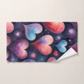 Harten Waterverf Valentijn Kunst Bad Handdoek (Handdoek)