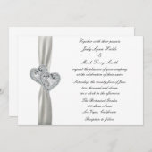 Harten Wit Huwelijksuitnodiging Kaart