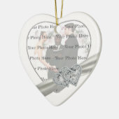 Harten Witte Bruiloft Hart Ornament (Links)