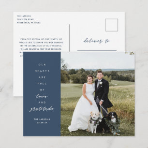 Harten zijn Vol Foto Trouw Trouwkaart Briefkaart