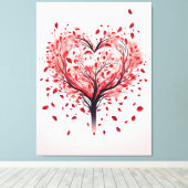 Hartenboom Canvas Afdruk (Insitu (Houten vloer))