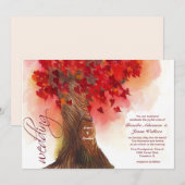 hartenboomtrouwuitnodiging kaart (Voorkant / Achterkant)