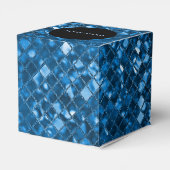 Hartendoos met blauwe mozaïekpatroon bedankdoosjes (Achterkant)