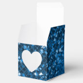 Hartendoos met blauwe mozaïekpatroon bedankdoosjes (Geopend)