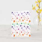 Hartengordijnpatroon Love Strings Blank Kaart (Gele Bloem)