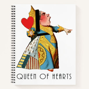 Hartenkoningin Klassieke Alice in Wonderland Notitieboek