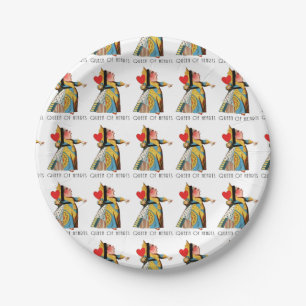 Hartenkoningin Klassieke Alice in Wonderland Papieren Bordje