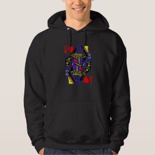 Hartenkoningin Kostuum Magie Pokerkaart Wiskundege Hoodie