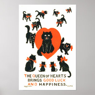 Hartenkoningin Louis Wain Poster