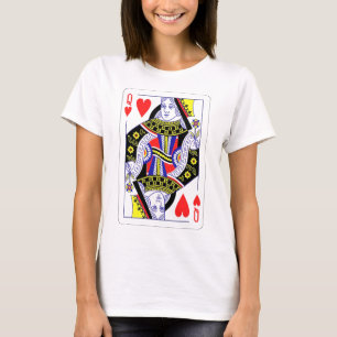 Hartenkoningin overmaatse grafische kaart, speelka t-shirt