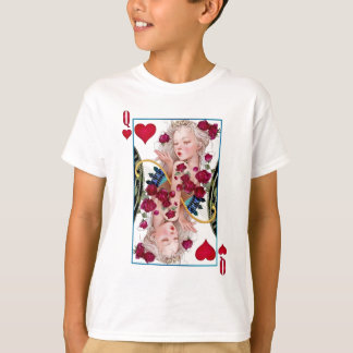 Hartenkoningin overmaatse grafische kaart, speelka t-shirt