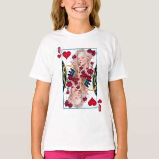 Hartenkoningin overmaatse grafische kaart, speelka t-shirt