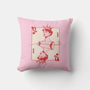 Hartenkoningin Rood en Roze Kussen