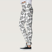 Hartenkoningin Silver Crowns Tiaras witte smog Leggings (Links)