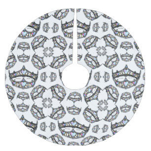 Hartenkoningin Silver Crowns Witte boomstam Tiaras Kerstboom Rok