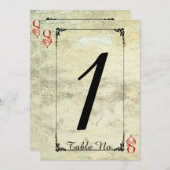 Hartenkoningin Trouwtafel Nummer Kaart (Voorkant / Achterkant)